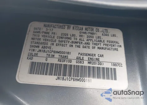 2017 Nissan Rogue Sport Sv from USA, damaged, VIN JN1BJ1CP6HW000181